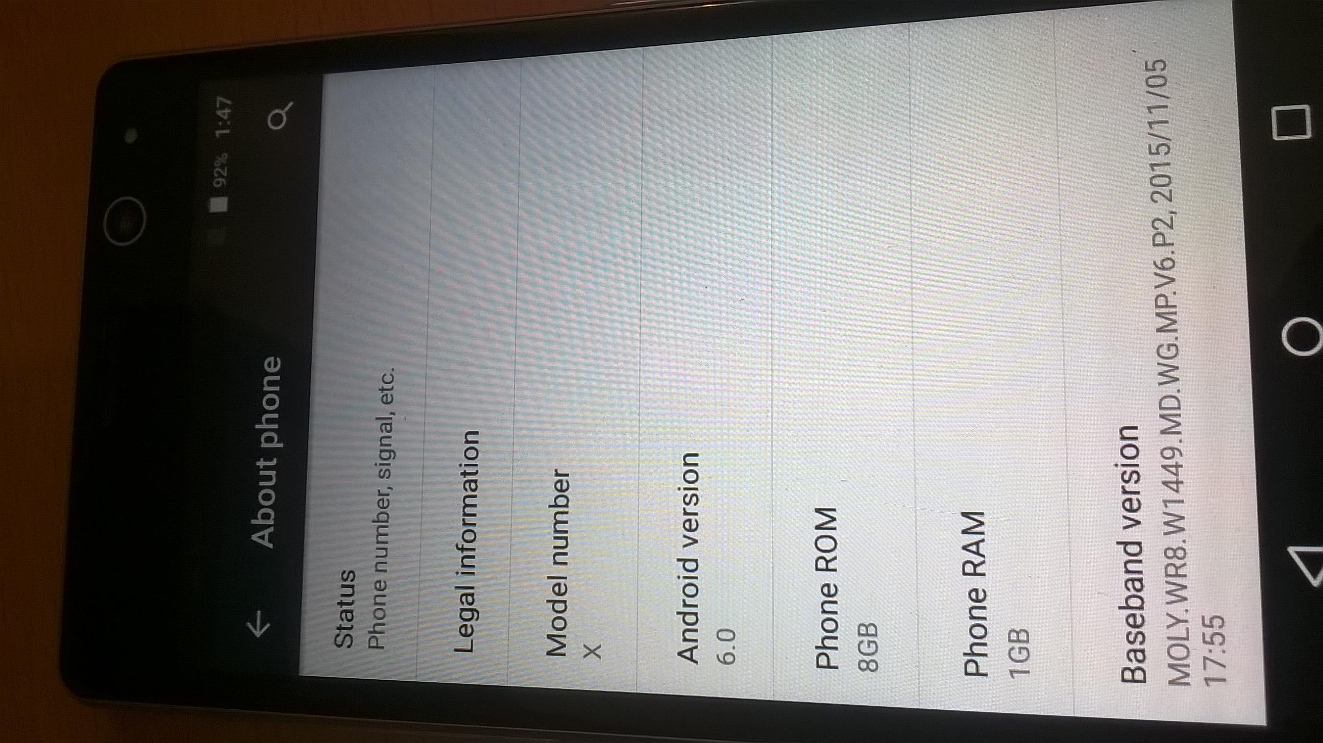 sony xperia x mt6580 v6.0