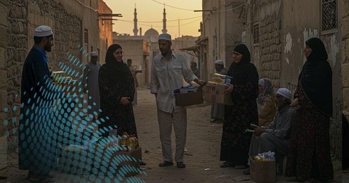 سلة غذائية للمحتاجين