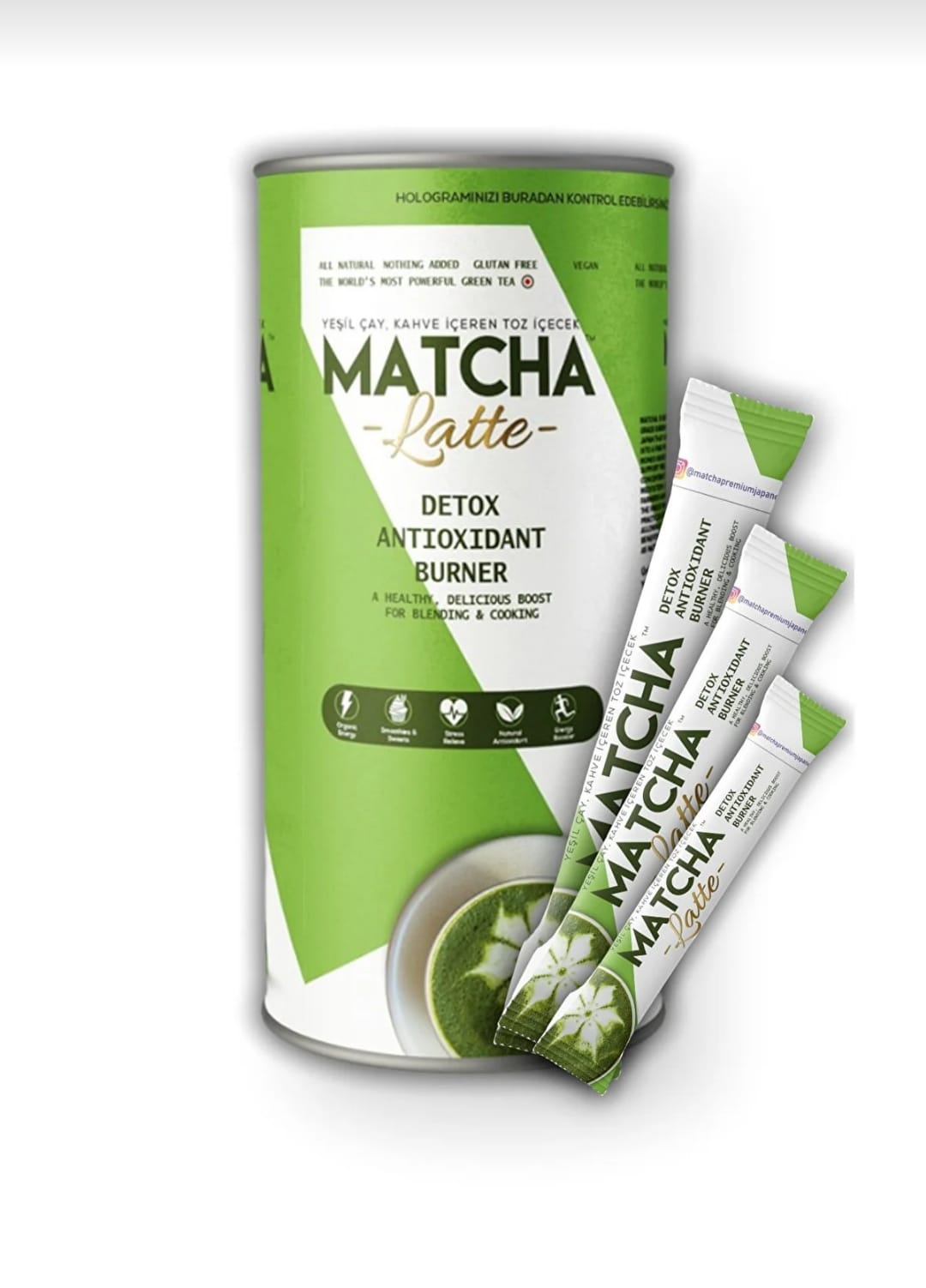 ماتشا لاتيه - ديتوكس أنتي أوكسيدنت بورنر (Matcha Latte - Detox Antioxidant Burner)