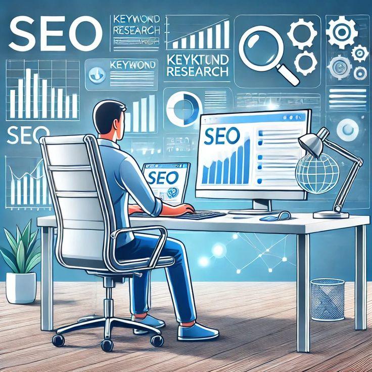 لوحة تحكم SEO مع رسوم بيانية
