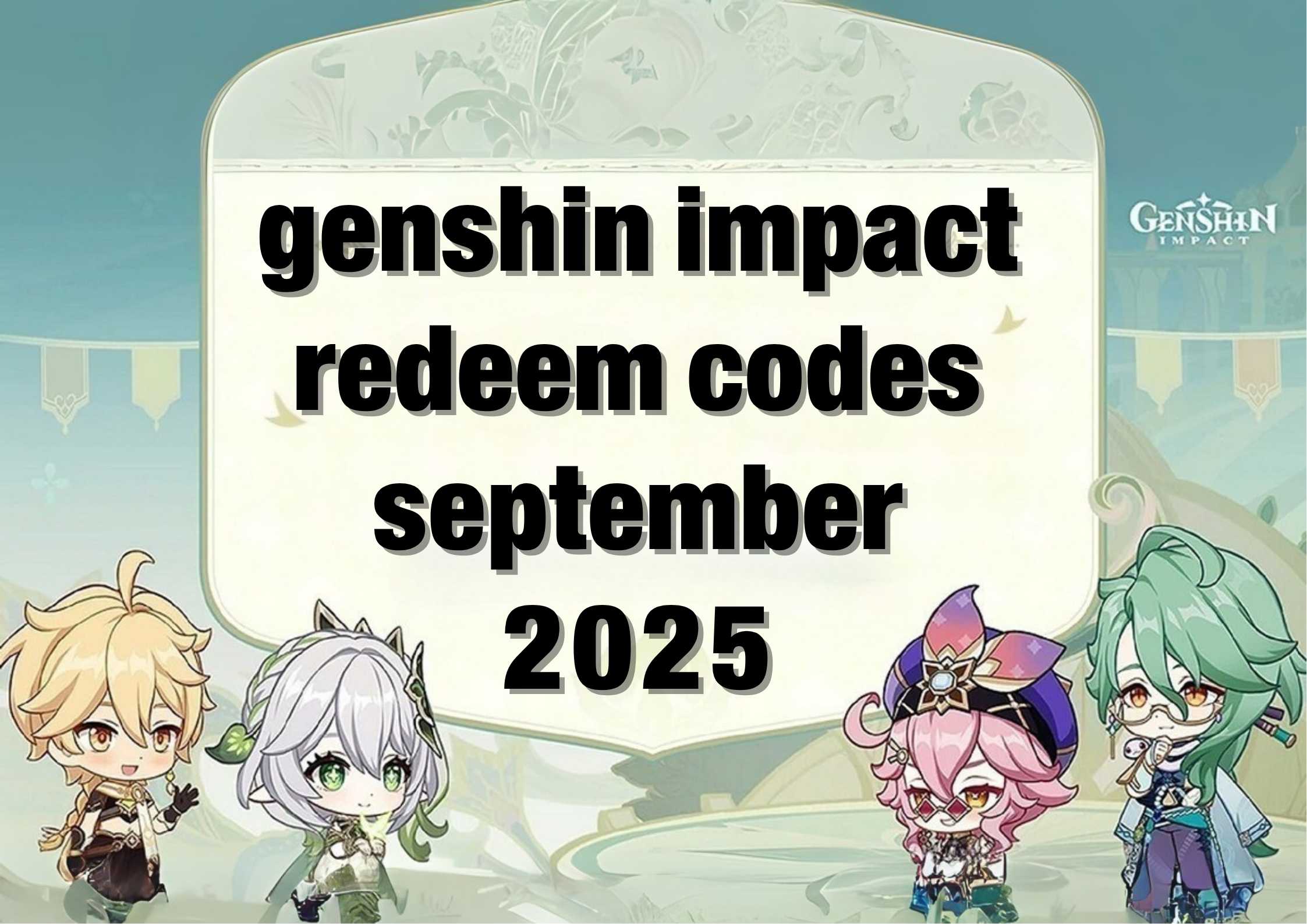 genshin impact redeem codes september 2025