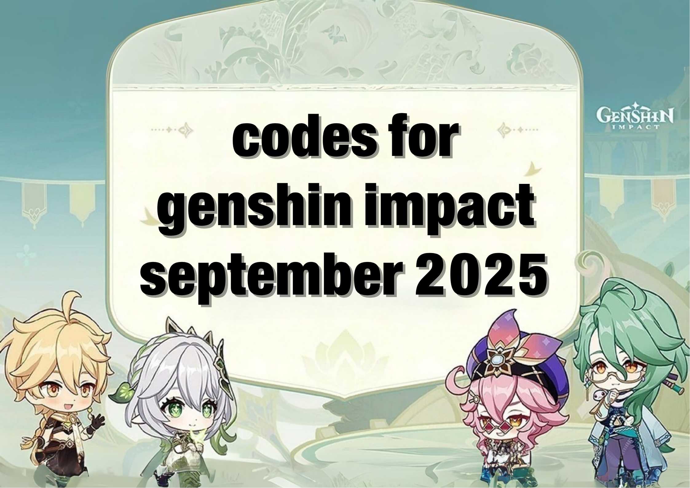 codes for genshin impact september 2025