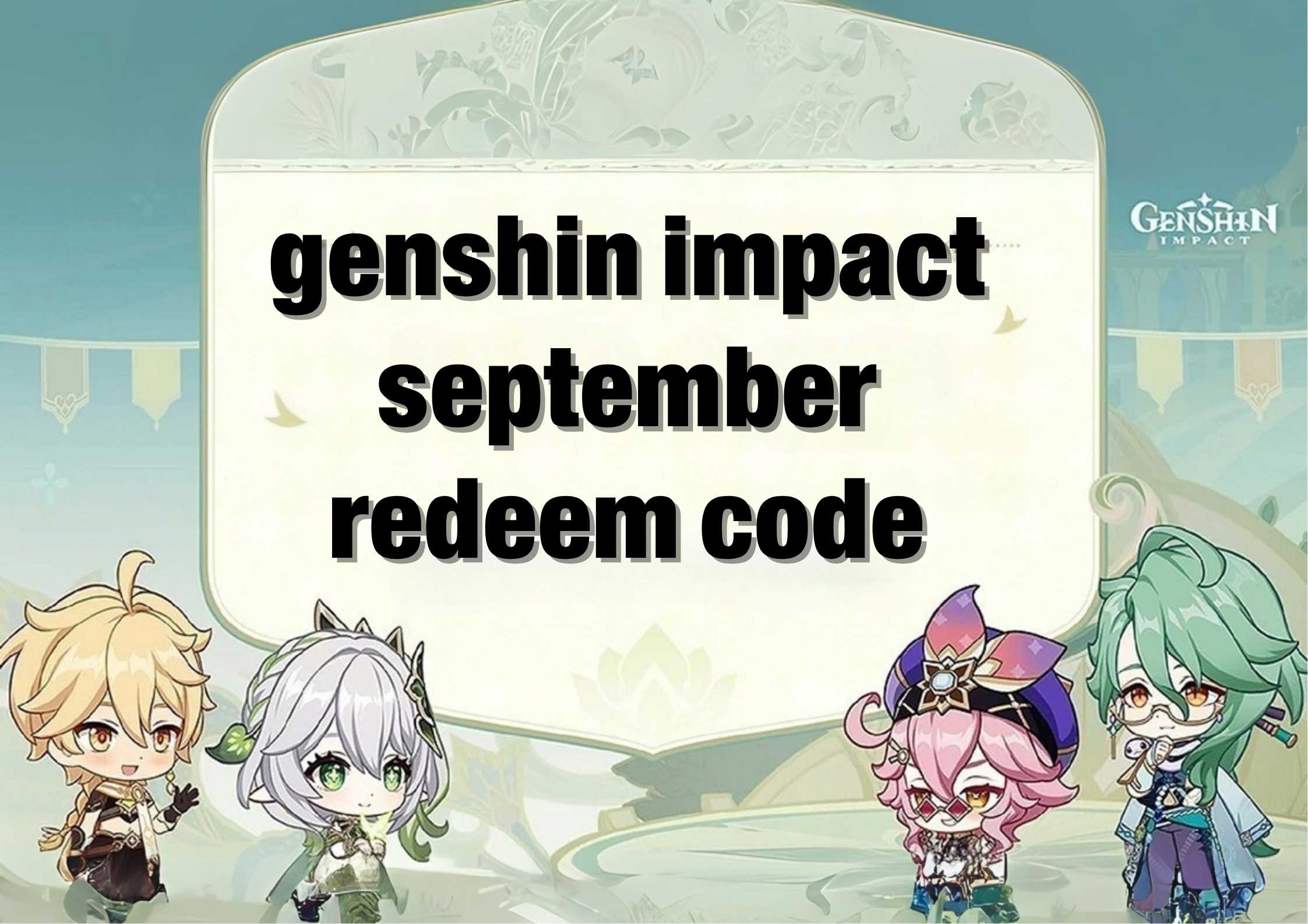 genshin impact september redeem code