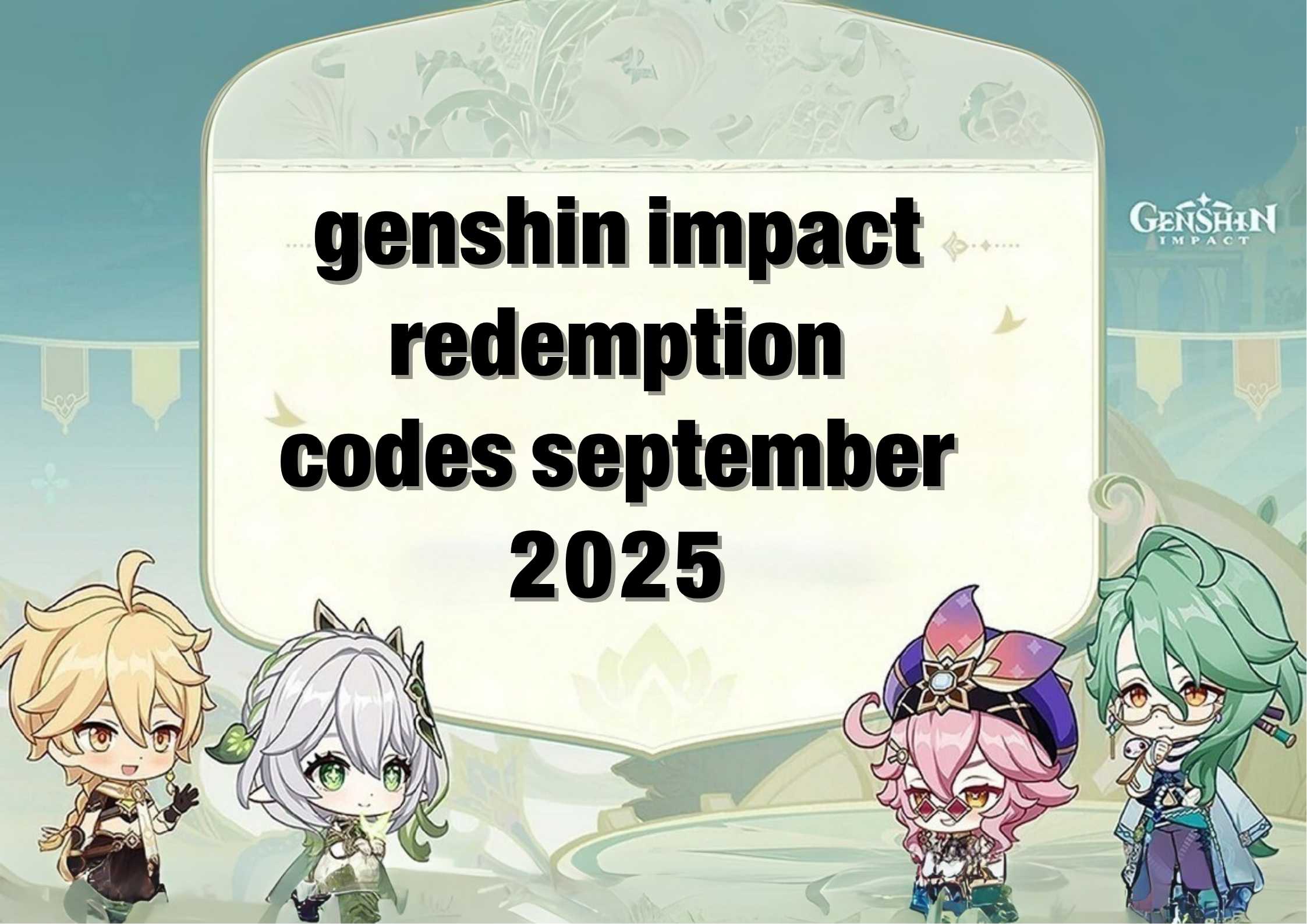 genshin impact redemption codes september 2025