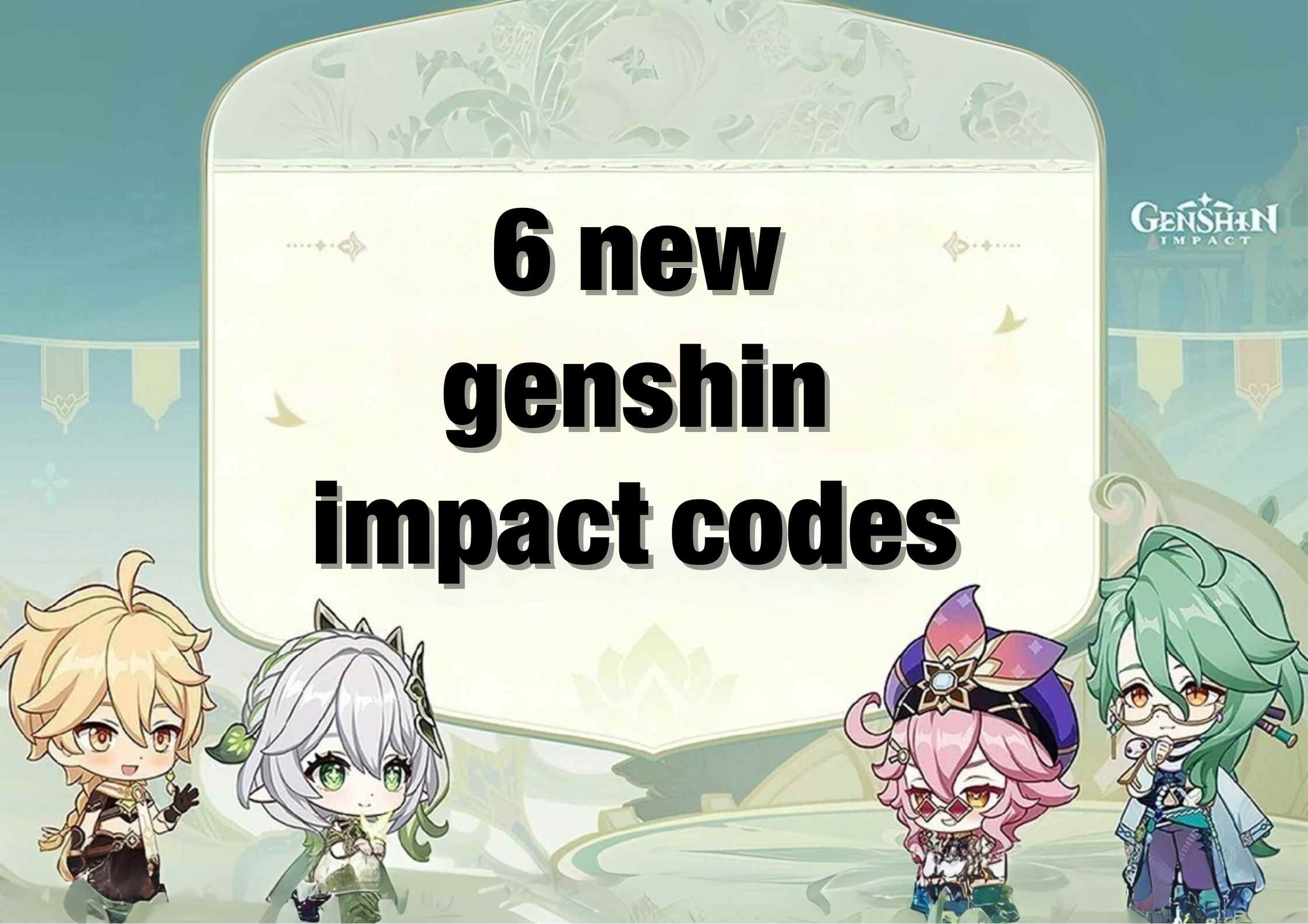 6 new genshin impact codes