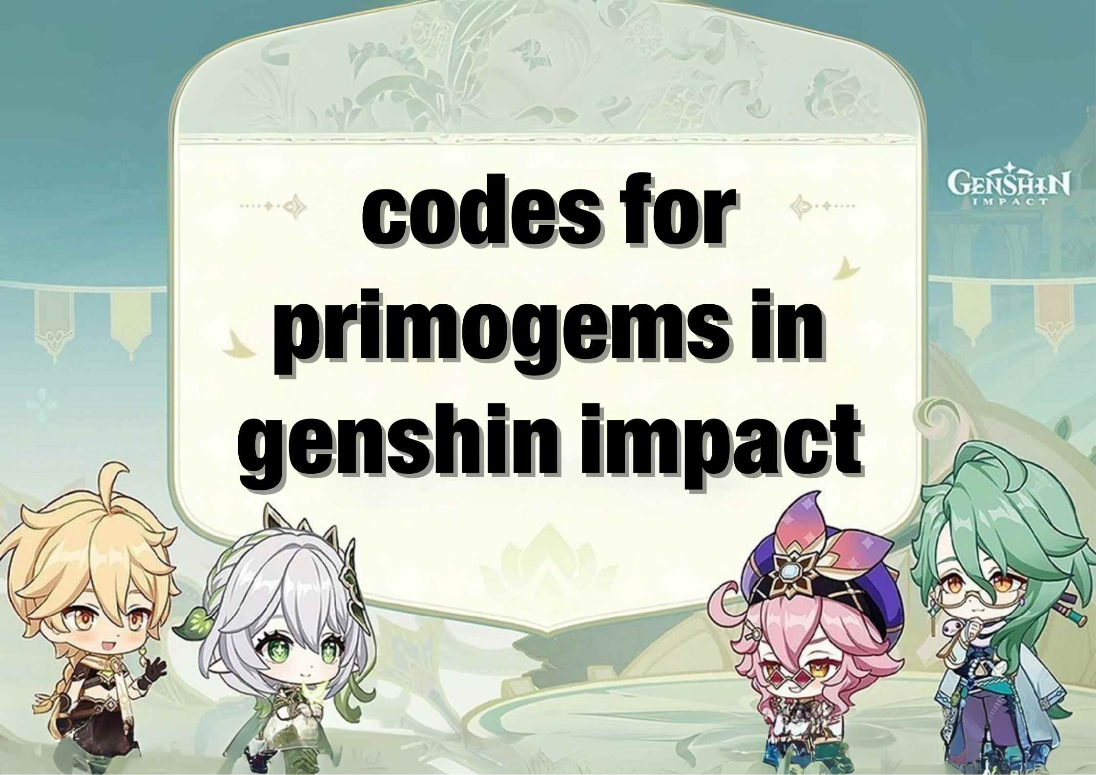 codes for primogems in genshin impact