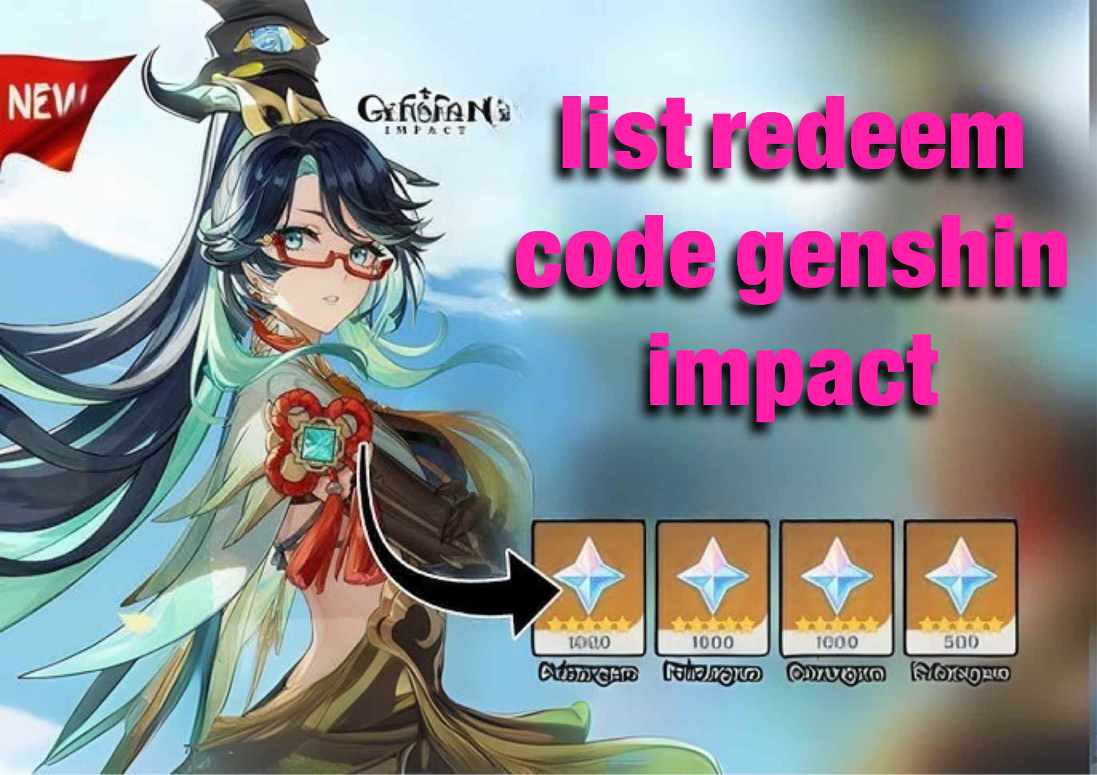 list redeem code genshin impact
