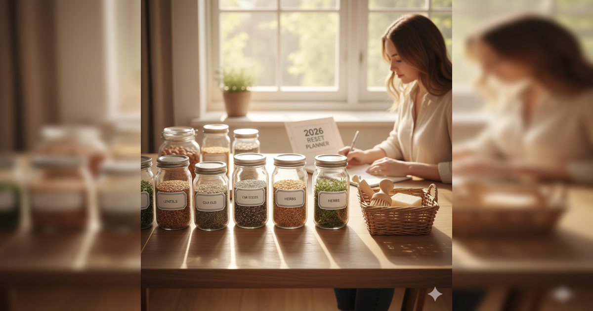 Modern kitchen reset 2026 with minimalist design, clean countertops, and decluttered kitchen layout for a stress-free home