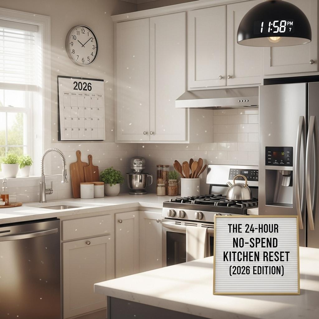 Organized kitchen drawers using existing containers and jars